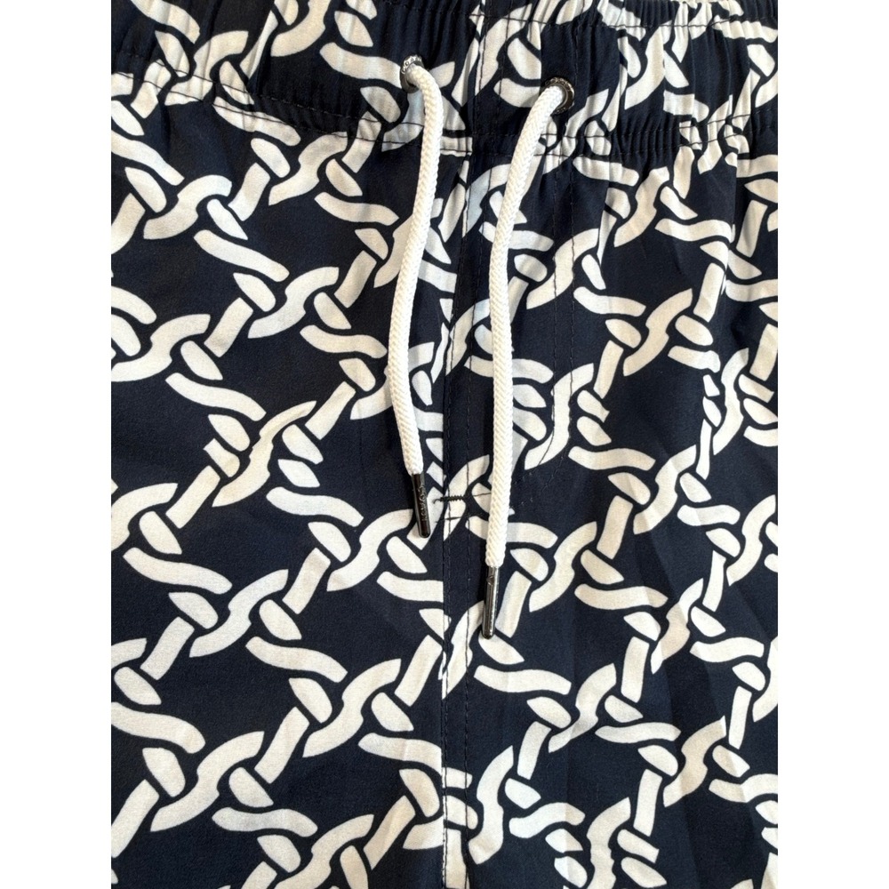 Coast Clothing Co Shorts swim trunks Men Large navy White Chain Link quick dry - Picture 9 of 11